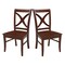 International Concepts Set of 2 Salerno Chairs, with Wood Seats, Espresso C581-14P - alternate 9
